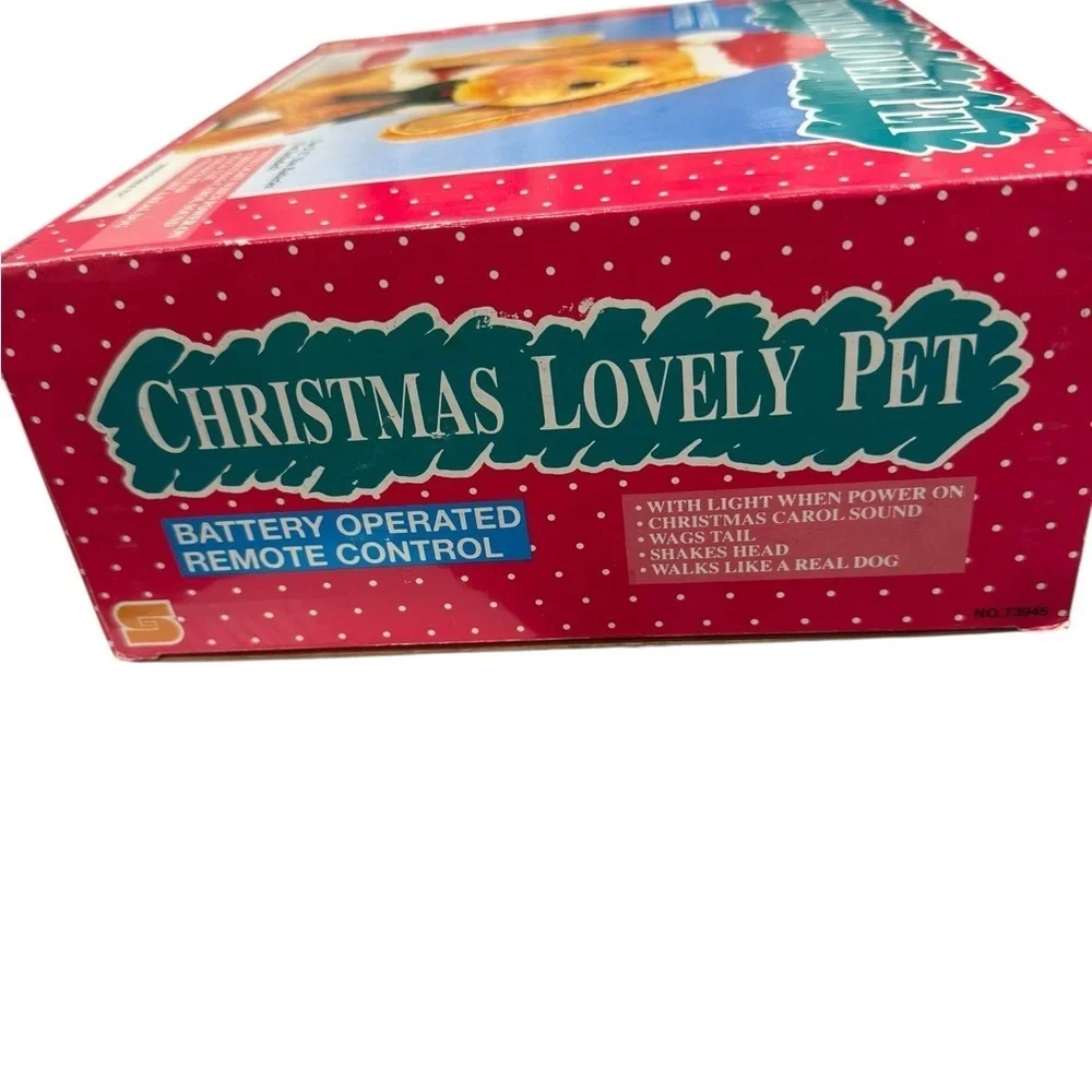 Christmas Lovely Pet Plush Toy Battery Operated Plays Christmas Songs As Is